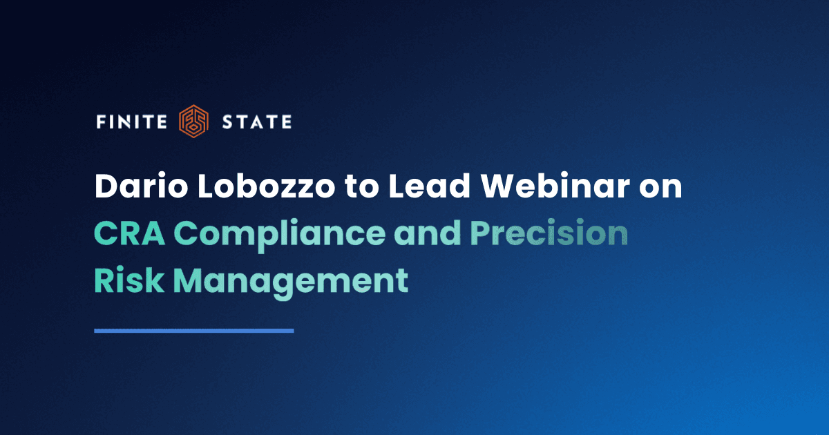 Dario Lobozzo to lead webinar on CRA compliance and precision risk management