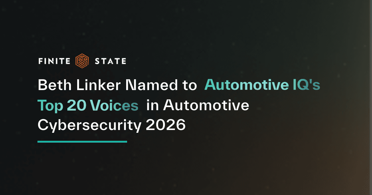 Beth Linker Named to Automotive IQ Top 20 Voices in Automotive Cybersecurity 2026