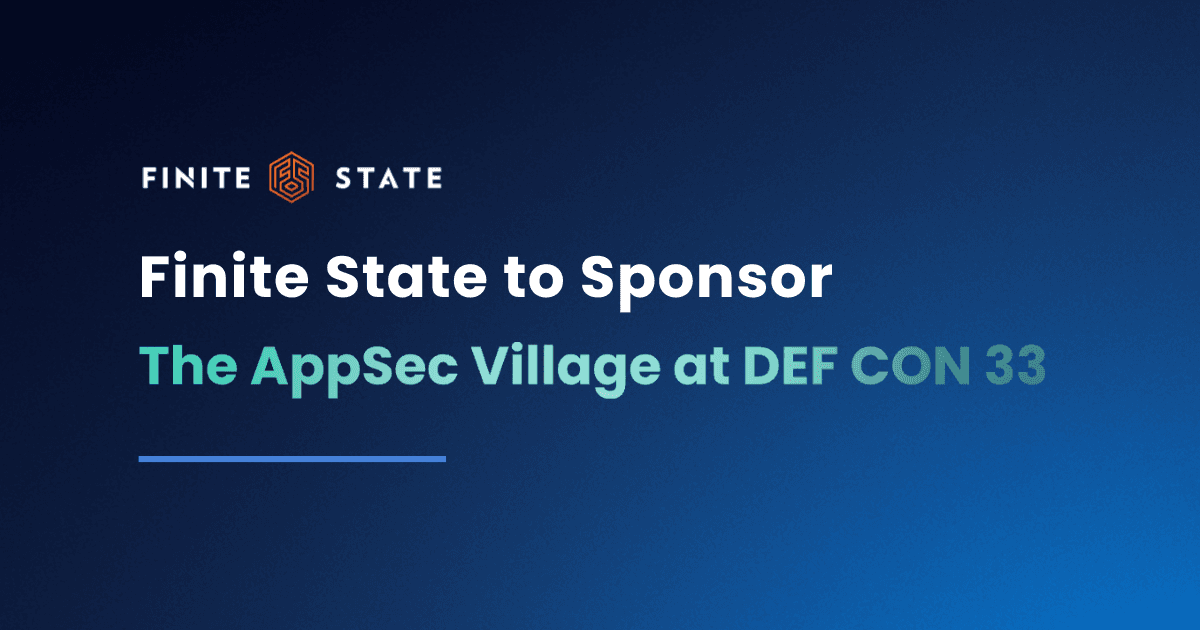 Finite State to sponsor the AppSec village at DEF CON 33 