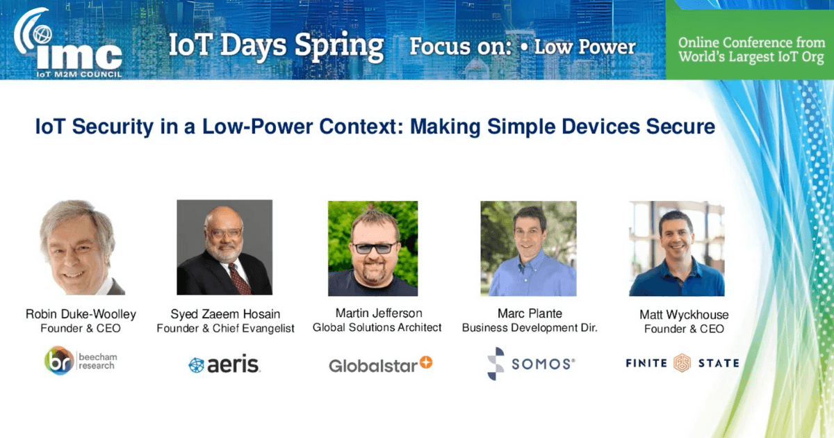 IoT Days Spring | IoT Security in a Low-Power Context: Making Simple Devices Secure
