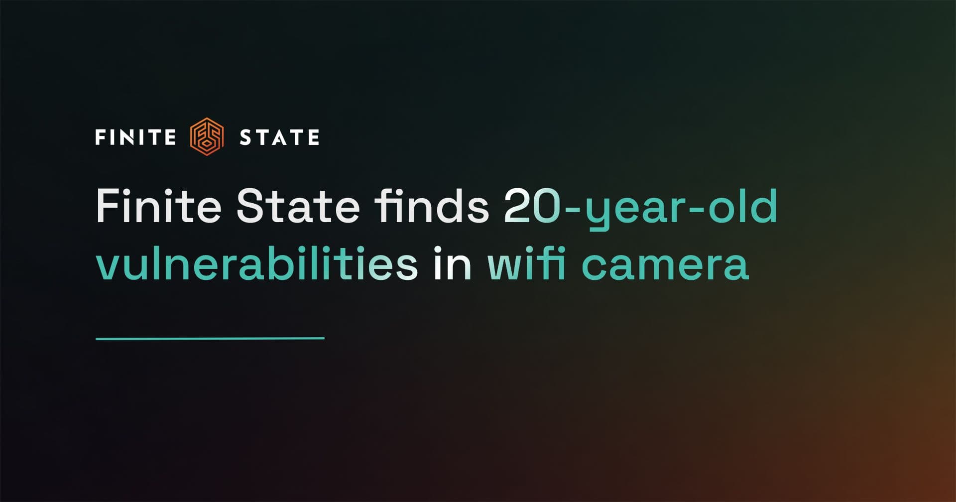 Finite State finds 20-year-old vulnerabilities in wifi camera