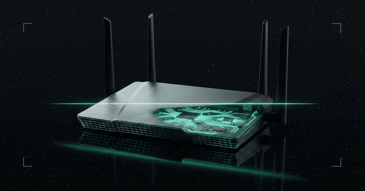 Router being scanned