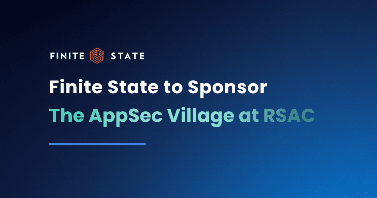 Finite State to sponsor the appsec village at RSAC