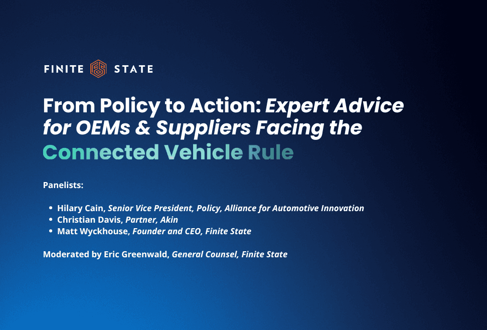 Policy to Action: The Connected Vehicle Rule Webinar