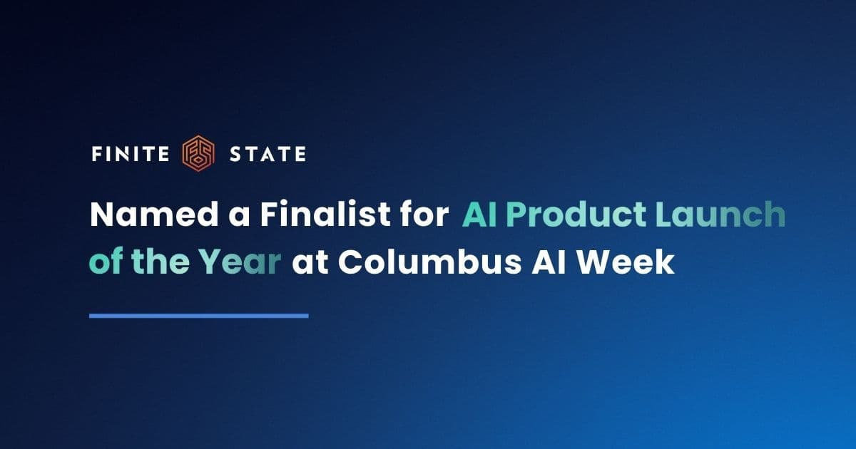 Finite State Named a Finalist for AI Product Launch of the Year at Columbus AI Week