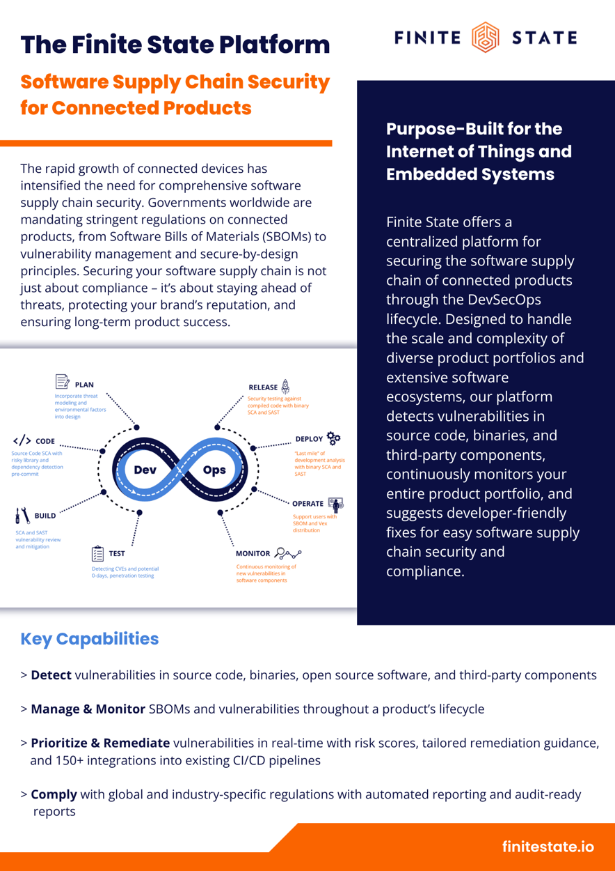 finite state datasheet page 1